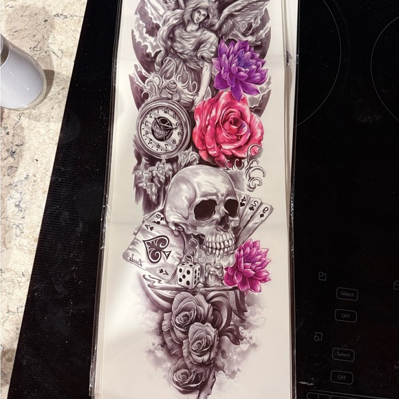 Temporary Tattoo Sleeve Set with Artistic Designs - Picture 7 of 13